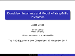 Donaldson Invariants and Moduli of Yang-Mills Instantons