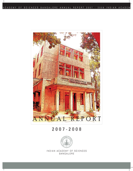 Annual Report 2007 - 2008 Indian Academy
