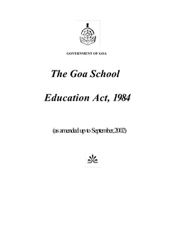 The Goa School Education Act, 1984