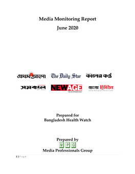 Media Monitoring Report June 2020