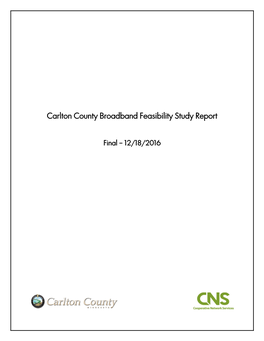 Carlton County Broadband Feasibility Study Report