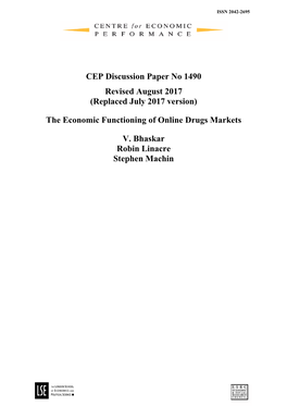 The Economic Functioning of Online Drugs Markets