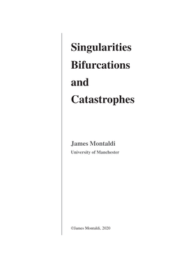 Singularities Bifurcations and Catastrophes