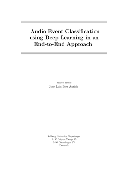 Audio Event Classification Using Deep Learning in an End-To-End Approach