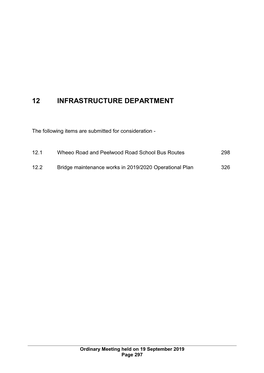 12 Infrastructure Department