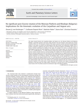 Implications for the Kinematic Evolution of the Carpathian and Aegean Arcs