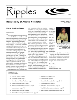 October 2011 HSA Newsletter