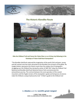 Chilkoot Trail and Yukon River Canoe
