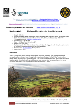 Midhope Moor Walk Instructions Pdf