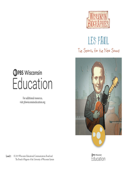 Les Paul the Search for the New Sound Biography Written By