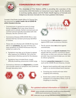 Coronavirus Fact Sheet