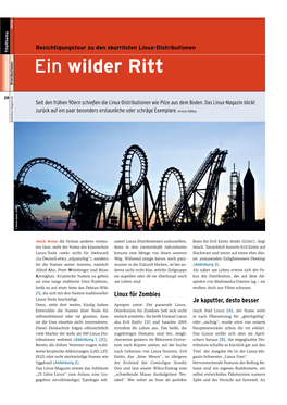 Ein Wilder Ritt Distributionen