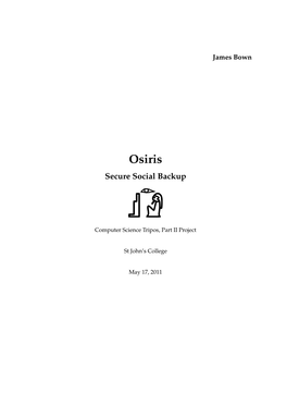 Osiris Secure Social Backup