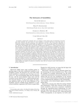 Downloaded 09/29/21 11:17 PM UTC 4144 MONTHLY WEATHER REVIEW VOLUME 128 Ferentiate Among Our Concerns About the Application of TABLE 1