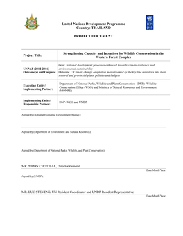 Thailand Project Document