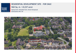RESIDENTIAL DEVELOPMENT SITE - for SALE 960 Sq