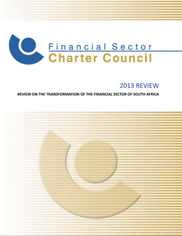 2013 Review Review on the Transformation of the Financial Sector of South Africa