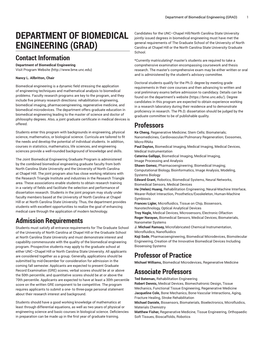 Department of Biomedical Engineering (GRAD) 1