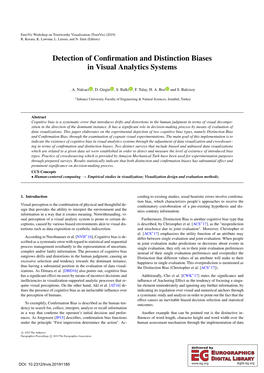 Detection of Confirmation and Distinction Biases in Visual