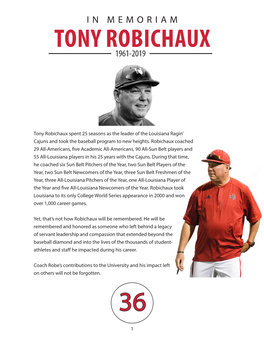 Tony Robichaux 1961-2019