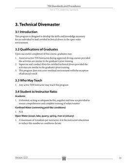 3. Technical Divemaster