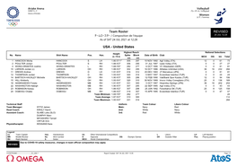 REVISED Team Roster