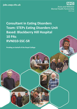 Consultant in Eating Disorders Team: Steps Eating Disorders Unit Based: Blackberry Hill Hospital 10 Pas RVN010-SSC-SR