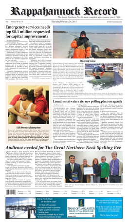 Rappahannock Record, Thursday, February 26, 2015, Section A