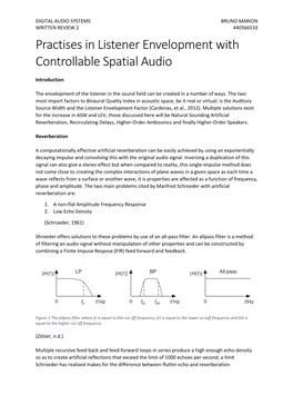 Practises in Listener Envelopment with Controllable Spatial Audio