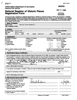 National Register of Historic Places Registration Form