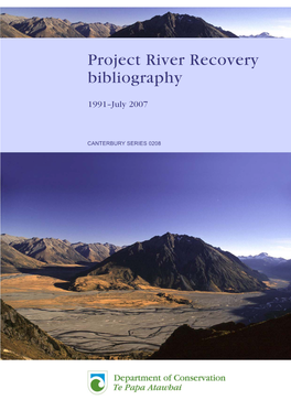 Project River Recovery Bibliography