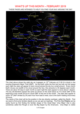 February 2019 These Pages Are Intended to Help You Find Your Way Around the Sky