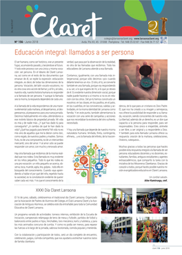 Educación Integral: Llamados a Ser Persona