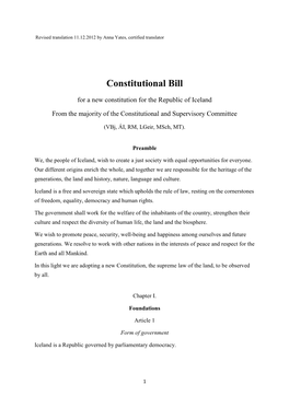 Constitutional Bill