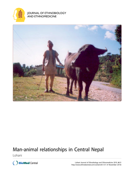 Man-Animal Relationships in Central Nepal Lohani