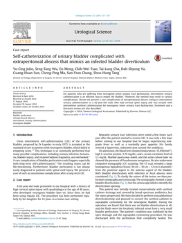 Self-Catheterization of Urinary Bladder Complicated with Extraperitoneal Abscess That Mimics an Infected Bladder Diverticulum