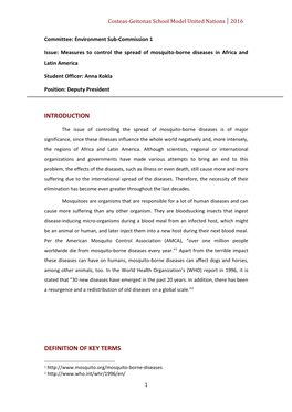 2. Measures to Control the Spread of Mosquito-Borne