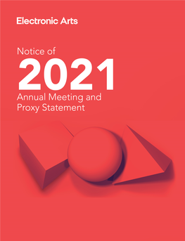 2021 Proxy Statement 1 Notice of Annual Meeting of Stockholders