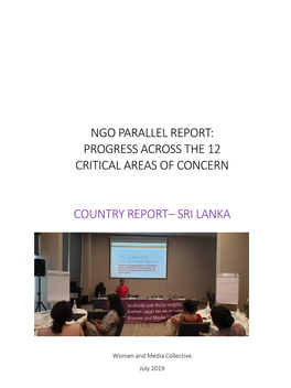 Country Report– Sri Lanka