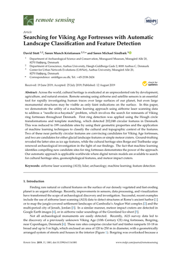 Searching for Viking Age Fortresses with Automatic Landscape Classiﬁcation and Feature Detection