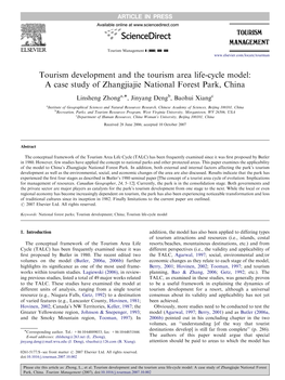 Tourism Development and the Tourism Area Life-Cycle Model: a Case Study of Zhangjiajie National Forest Park, China