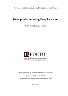 Gene Prediction Using Deep Learning