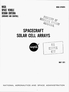 Spacecraft Solar Cell Arrays