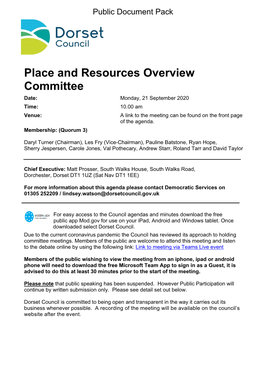 Agenda Document for Dorset Council