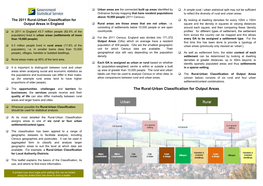 Rural-Urban Classification 2011