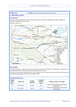 Código: 66 Nombre: Río Castrón Hasta Santa María De Valverde