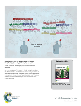 Amide Activation: an Emerging Tool for Chemoselective Synthesis