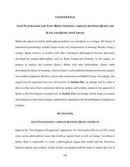 Within the Sphere of Analytic Philosophical Tradition, We Read Quine As a Critique. His Theory of Naturalized Epistemology Actua