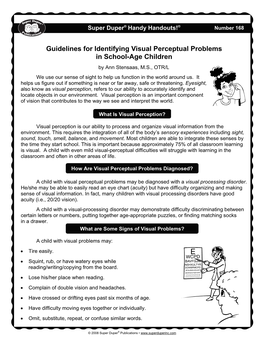 Visual Perceptual Skills