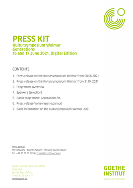 Press Kit 2021 (PDF, 2